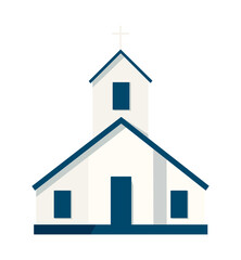 minimal church building architecture illustration
