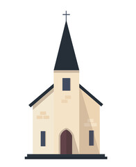 minimal church building architecture illustration
