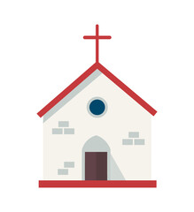 minimal church building architecture illustration
