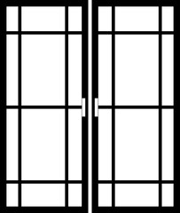 Door icon. Entry illustration sign. room symbol. Emergency exit symbol. black Icon in trendy line style editable stock on transparent background. door symbol for your web site design, logo, app, UI.