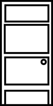 Door icon. Entry illustration sign. room symbol. Emergency exit symbol. black Icon in trendy line style editable stock on transparent background. door symbol for your web site design, logo, app, UI.