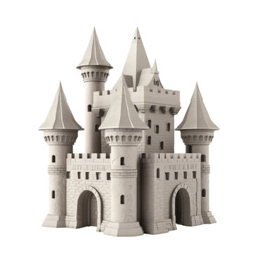 Toy castle PNG Cutout, Generative AI