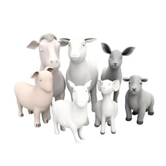 Obraz premium Toy farm animals PNG Cutout, Generative AI