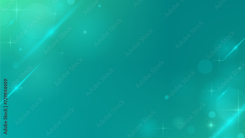 Poster teal green diagonal gradient speed lines effect with bokeh lights background