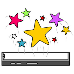 vector design of a digital image of your post on social media being liked by giving stars