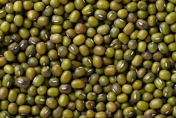 Green mung bean texture background, Food ingredients