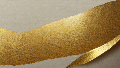和紙と金の装飾のテクスチャ。Texture of Japanese paper and gold decoration. - obrazy, fototapety, plakaty