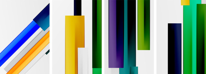 Minimal lines and color stripes poster abstract backgrounds. Vector illustration For Wallpaper, Banner, Background, Card, Book Illustration, landing page