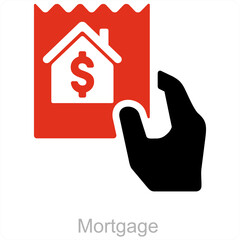Mortgage and loan icon concept