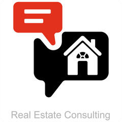 Real estate Consulting icon concept