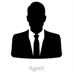 Agent and busines icon concept