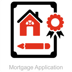 Mortgage Application and loan icon concept