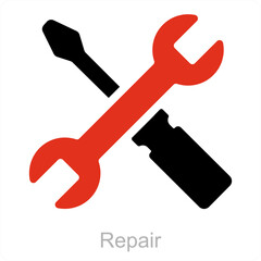 Repair and maintenance icon concept
