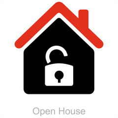 Open House and secure icon concept
