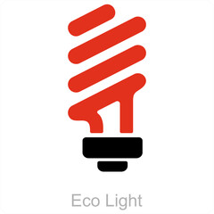 Eco Light and ecology icon concept