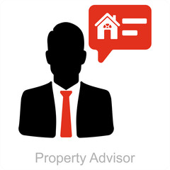 Property Advisor and estate icon concept