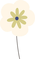 Cartoon Flower On Stem