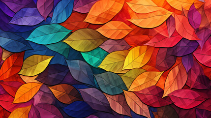 Texture multicolored fallen leaves