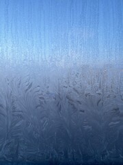frost on the city window