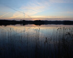 sunrise over the lake