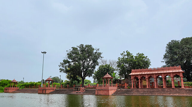 Ghat on the Chandrabhaga River, Jhalara[atan, Rajasthan, India.