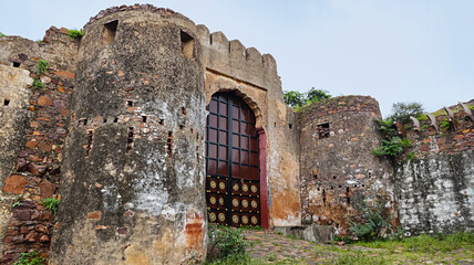 Ruin View of Entrance of Indergarh Fort, Bundi, Rajasthan, India.