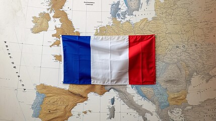 The French Tricolor on the Global Map.