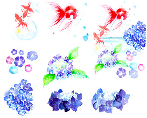 日本の夏の始まり（バラと重ねたもの）