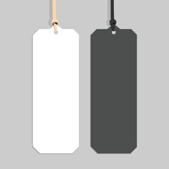 Blank price tag. Mockup of vector tag design. Label tag template.