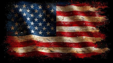Faded Flag of Freedom Generative AI