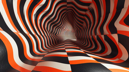 A background that is wavy and multicolored.