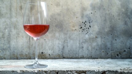 Glass of red wine on a stone background. - obrazy, fototapety, plakaty
