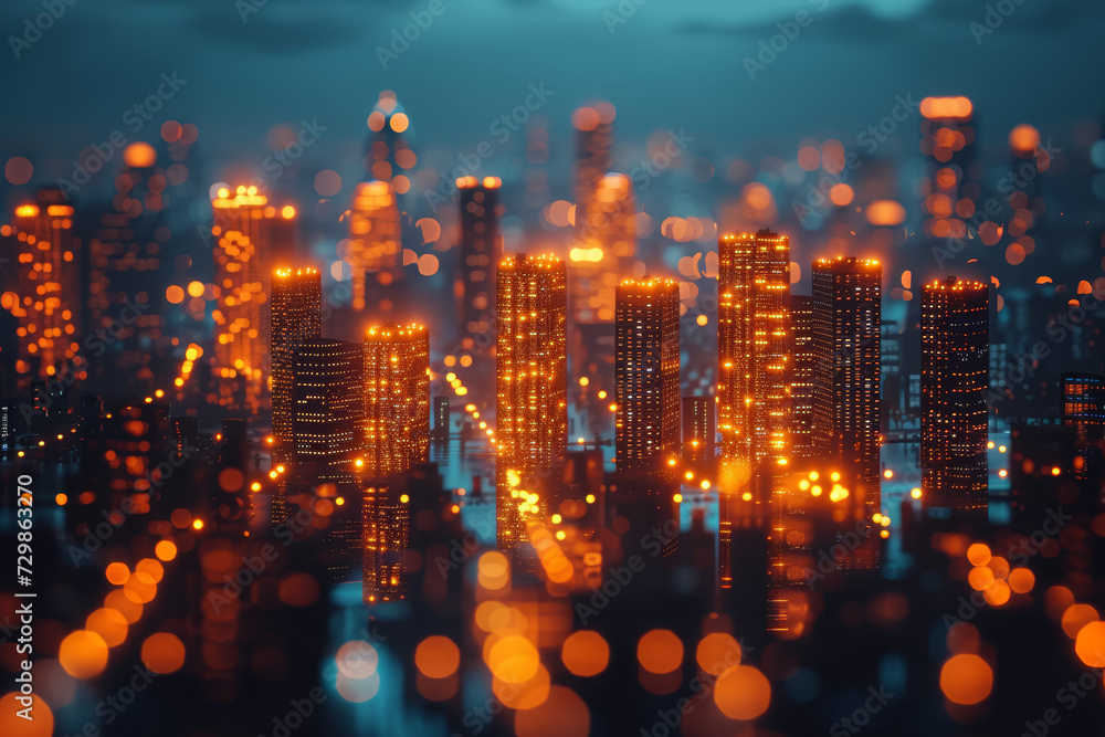 Aufkleber a network of interconnected smart cities utilizing technology to optimize urban living and enhance s