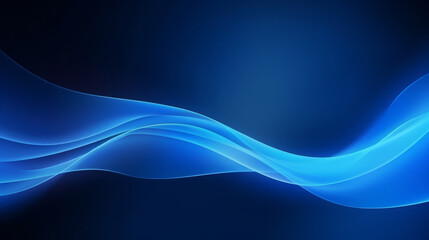 Fototapeta na wymiar Abstract blue waves on dark background for modern design