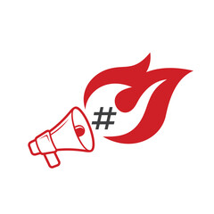 symbol of trending topic, vector art.