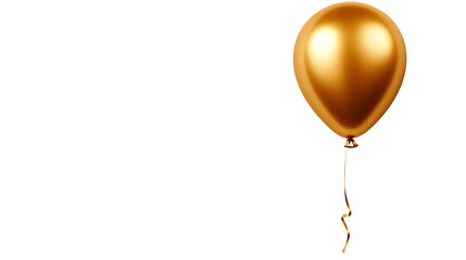 Gold balloon on white background PNG