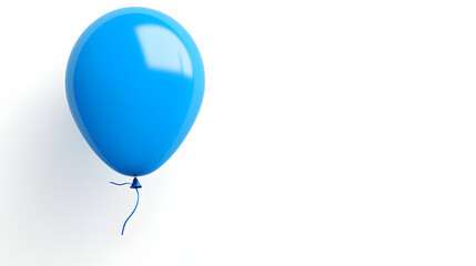 Light blue balloon on White background PNG