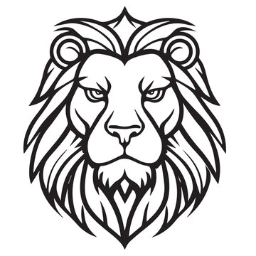Set of lion, vector illustration, Generative Ai..