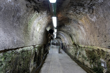 Amalfi, Amalfi coast, Salerno, Italy.
Tunnel that leads to the public elevators for the monumental...