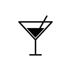 Wine glass icon on white background.
