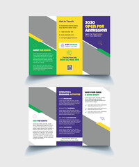 School Education Trifold Brochure Template