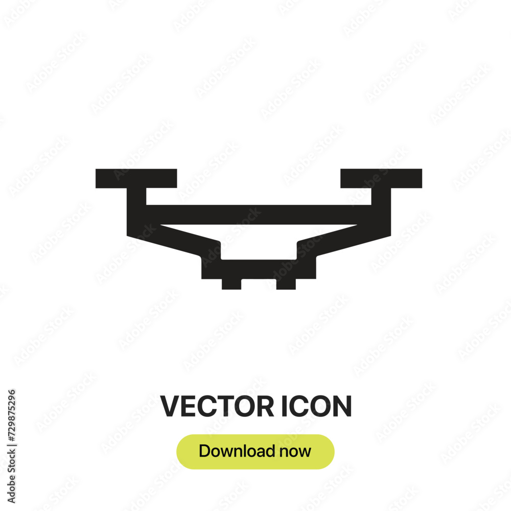 Leinwandbilder drone icon vector. linear-style sign for mobile concept and web design. drone symbol illustration. p