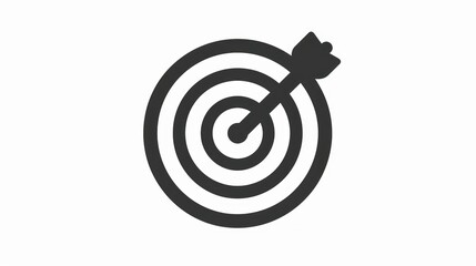 target with arrow on a white background