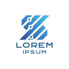 Letter S Digital Logo Template