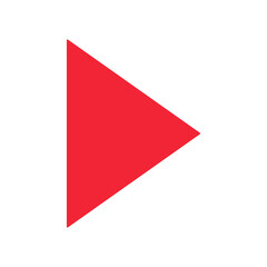 Red arrows sign symbol with transparent background