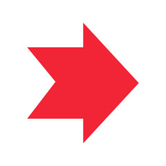 Red arrows sign symbol with transparent background