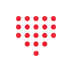 Red arrows sign symbol with transparent background