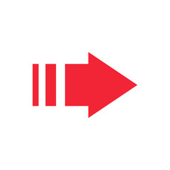 Red arrows sign symbol with transparent background