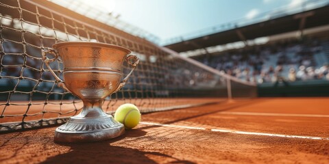 clay court tennis tournament trophy