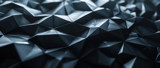 Geometric shape abstract crystal black background